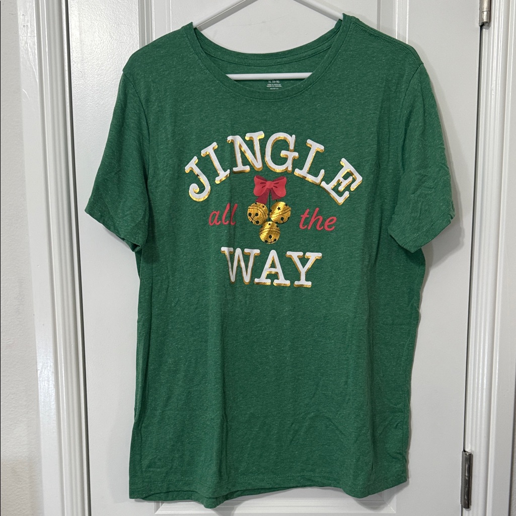 Holiday Time Green Jingle All The Way Kids Tee Holiday Time Green Jingle All The Way Kids Tee